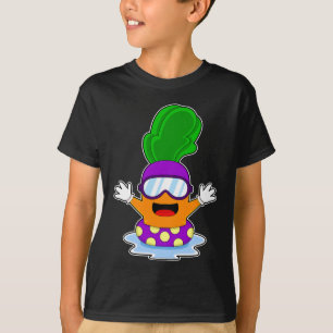 Camiseta Zanahoria Natación Gafas