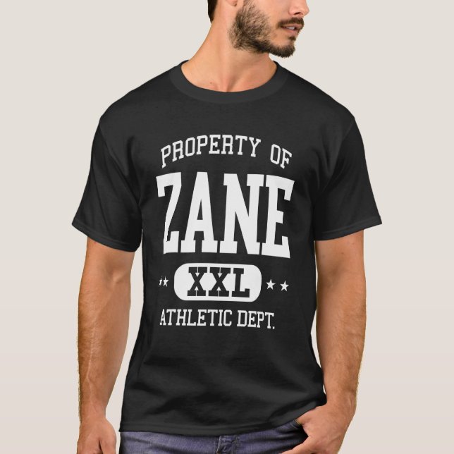 Camiseta Zane Retro Athletic Property Dept  1 (Anverso)