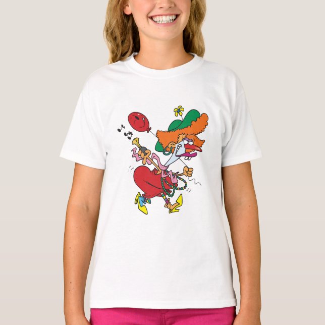 Camiseta Zany Woman Running Clown (Anverso)