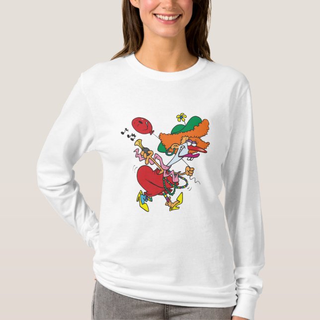 Camiseta Zany Woman Running Clown (Anverso)