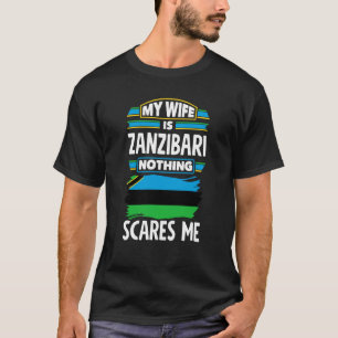 Camiseta Zanzíbar Bandera de Zanzibar Zanzibar Mi esposa es