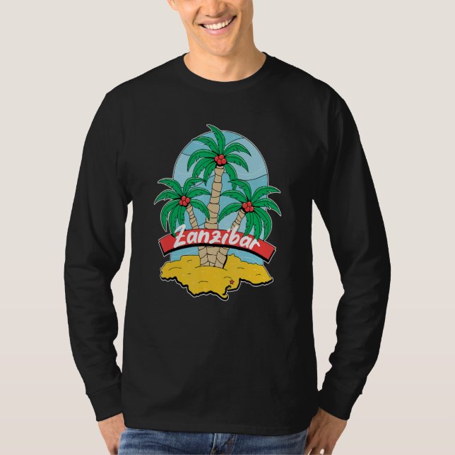 Camiseta Zanzibar Palm Beach Surfing Souvenir Beach Vacatio (Anverso)