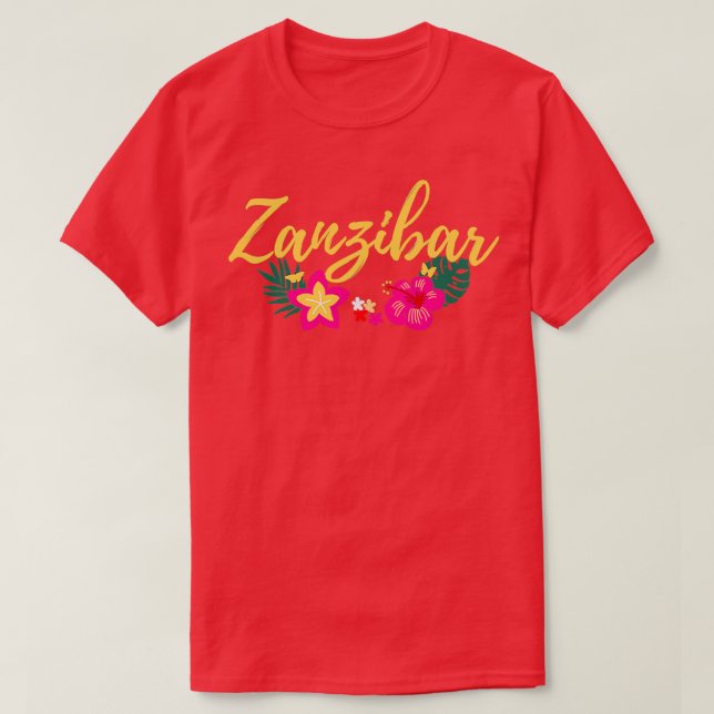 Camiseta Zanzíbar Tanzania África Tropical (Diseño del anverso)
