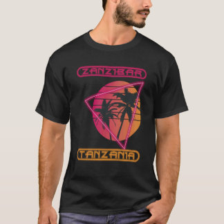 Camiseta Zanzíbar Tanzania Retro Palma Océano Vacaciones S