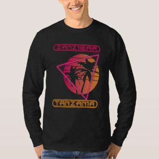 Camiseta Zanzíbar Tanzania Retro Palma Océano Vacaciones S