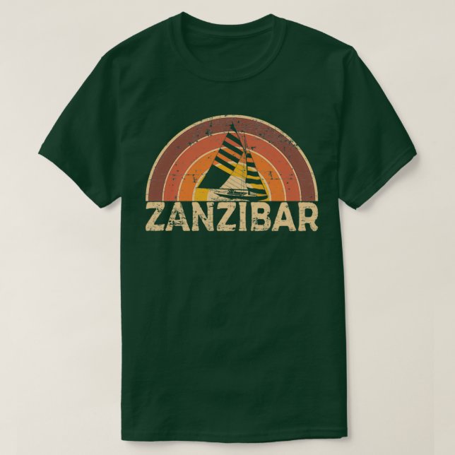 Camiseta Zanzíbar Vintage Sailing Design (Diseño del anverso)