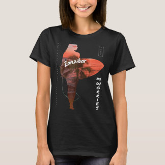 Camiseta Zanzíbar Wave Surfing Paradise Vacaciones Tan