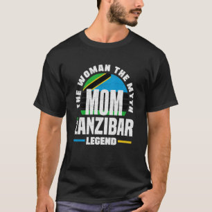 Camiseta Zanzíbar Zanzibari Día de la Madre de Bandera de Z