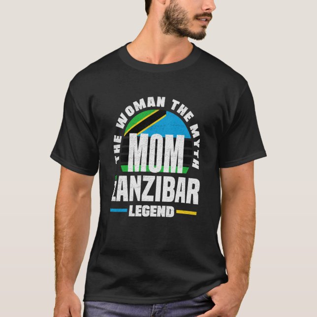 Camiseta Zanzibar Zanzibari Zanzibar Flag Mothers Day (Anverso)