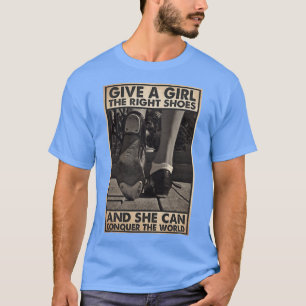 Camiseta zapateado dar a la niña los zapatos adecuados fami