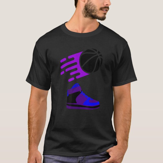 Camiseta zapatilla de baloncesto púrpura (Anverso)