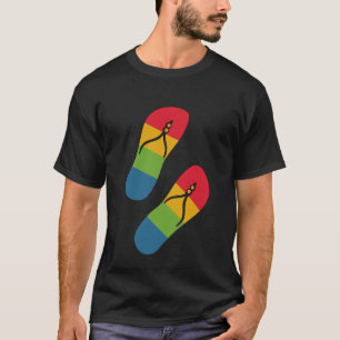 Camiseta Zapatillas de arcoiris Moderno Arte Negro Simple M