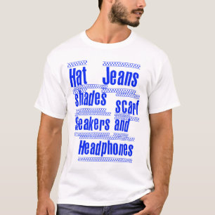 CAMISETA ZAPATILLAS DE DEPORTE Y AURICULARES DE LA BUFANDA