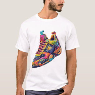 Camiseta Zapatillas informales estéticas con salpicaduras d
