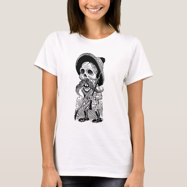 Camiseta Zapatista Calavera. c. 1900's temprano. México (Anverso)