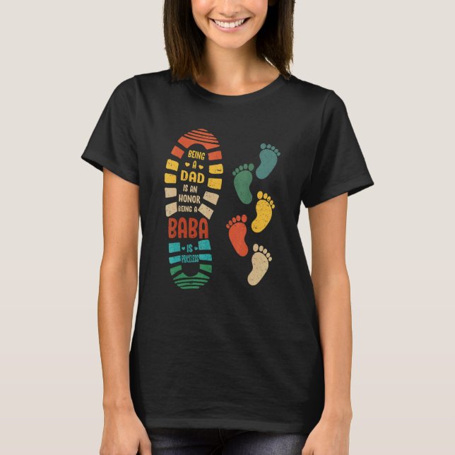 Camiseta Zapato De Mens Baba Baba Con Pequeñas Huellas (Anverso)