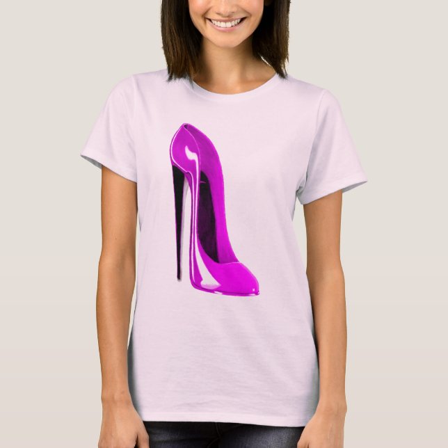 Camiseta Zapato del estilete de las rosas fuertes (Anverso)