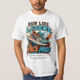 Camiseta Zapato Deportivo Retro Modo Paso Leyenda Corriendo