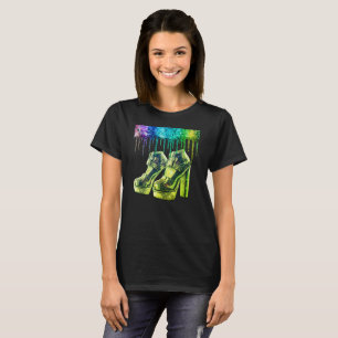 Camiseta Zapatos apilados de estilo retro de los 70 para mu