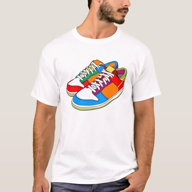 Camiseta Zapatos coloridos (Anverso)