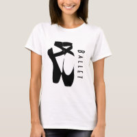Zapatos de ballet negro en punta