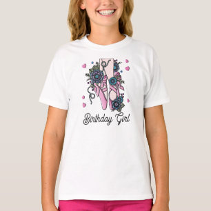 Camiseta Zapatos de Ballet para Cumpleaños de Niña