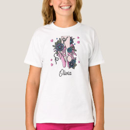 Camiseta Zapatos de ballet personalizados