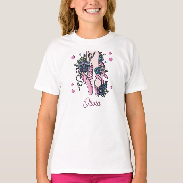 Camiseta Zapatos de ballet personalizados (Anverso)