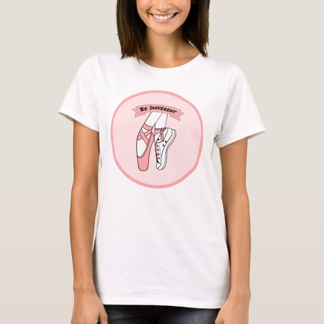 Camiseta Zapatos de ballet rosa (Anverso)