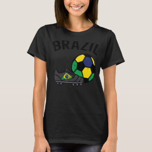 Camiseta Zapatos de balonmano con bandera de Brasil hincha 