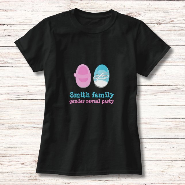 Camiseta zapatos de bebé personalizados género revelar cami (Subido por el creador)