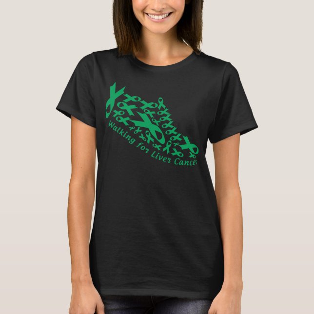 Camiseta zapatos de cáncer de hígado (Anverso)