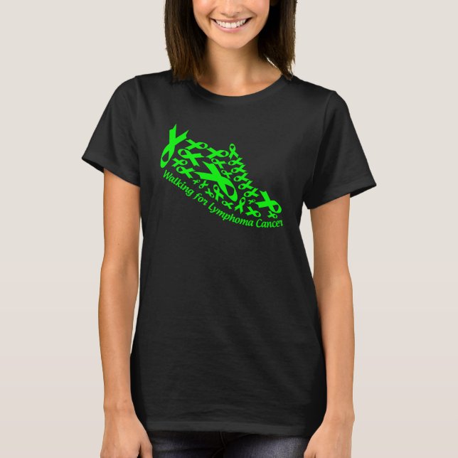 Camiseta zapatos de cáncer de linfoma (Anverso)