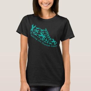 Camiseta zapatos de cáncer de ovario