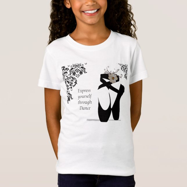 Camiseta Zapatos de dedo del pie con la invitación negra (Anverso)