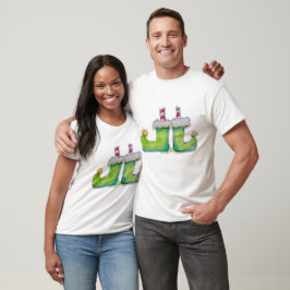 Camiseta zapatos de duende de Navidad