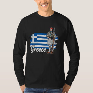 Camiseta Zapatos de evzone griegos Tsolias de recuerdo de t