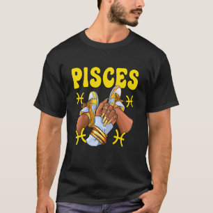 Camiseta Zapatos de mujer de Piscis chica negra Zapatillas