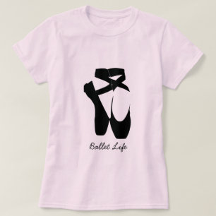 Camiseta Zapatos de punta de ballet negro