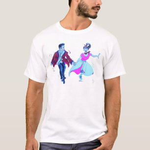 Camiseta zapatos de silla de montar de la falda del caniche