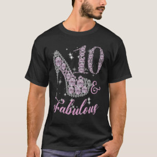 Camiseta Zapatos de tacón alto y brillantes de 10 años y fa