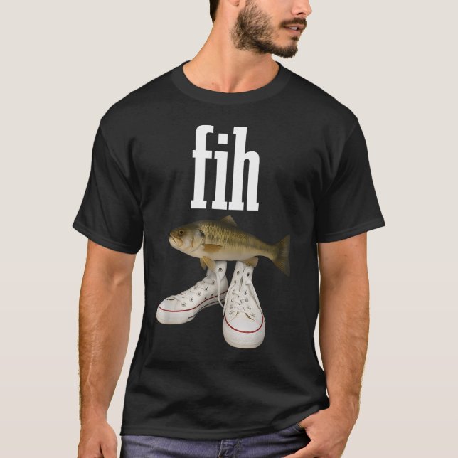 Camiseta Zapatos Fih Pez Divertido (Anverso)