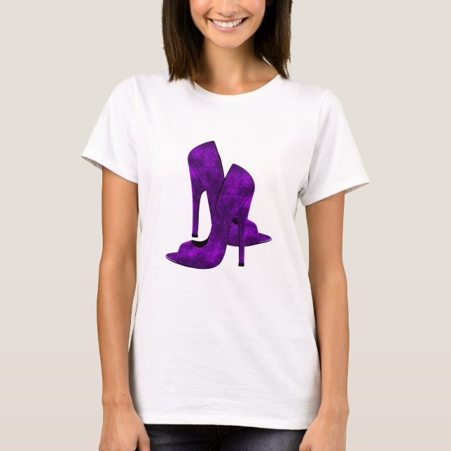 Camiseta Zapatos morados de tacón alto (Anverso)