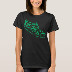Camiseta zapatos para el cáncer de hígado