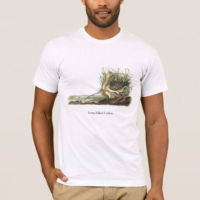 Camiseta Zarapito longirrostro, Juan Audubon (Anverso)