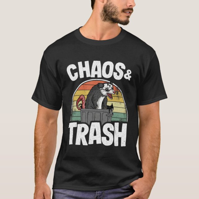 Camiseta Zarigüeya de basura y caos (Anverso)