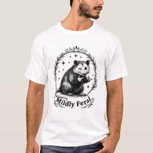 Camiseta Zarigüeya Divertida Humor Ligeramente Feral Introv
