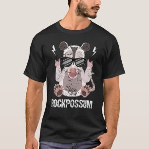 Camiseta Zarigüeya Rockpossum Con Gafas De Sol Muestra Mano