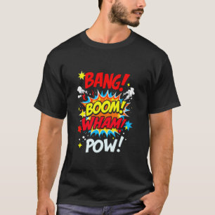 Camiseta ¡ZAS! ¡BUM! ¡PAM! ¡POW! Diseño de cómics