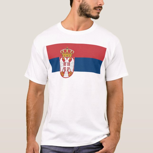 Camiseta Zastava Srbije, bandera servia (Anverso)